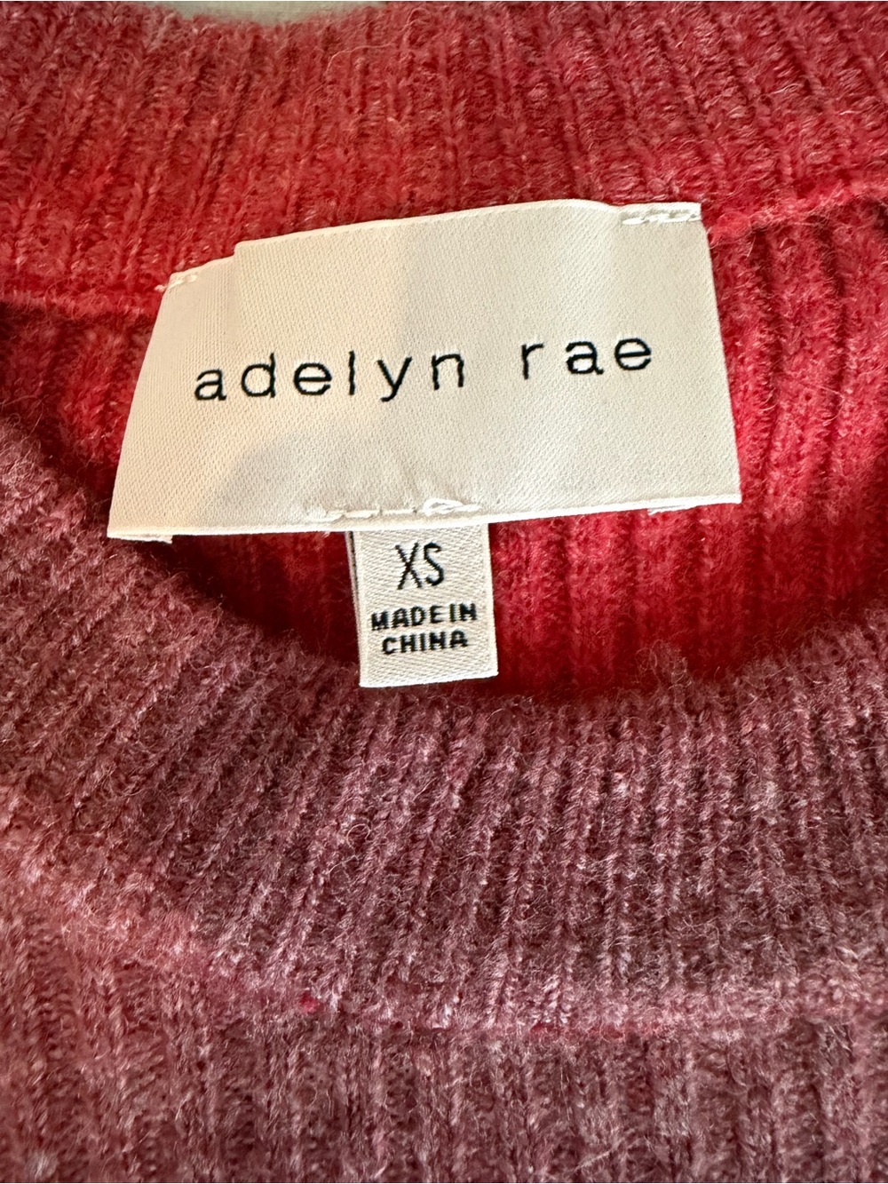 Adelyn Rae Red Ombre Ribbed Midi Dress - Picture 6 of 6